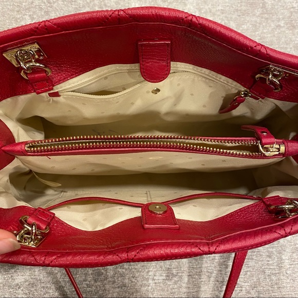 Kate Spade NY Sedgewick Place Small Phoebe Shoulder Bag Red Quilted Leather - Picture 8 of 15